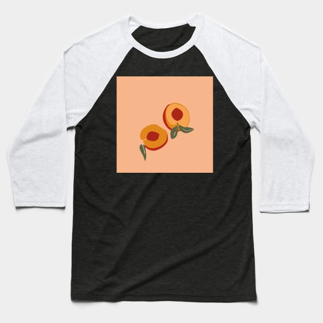 peaches Baseball T-Shirt by NJORDUR